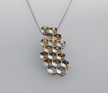 sterling beeswax pendant
