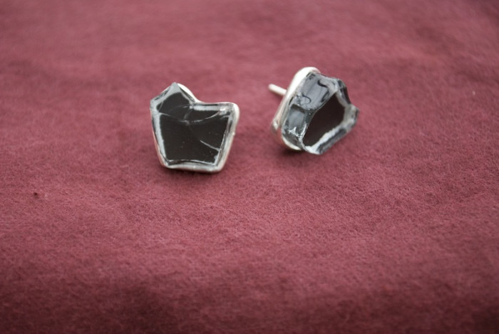 tinted car glass earrings