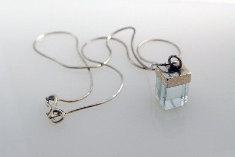 broken glass pendants
