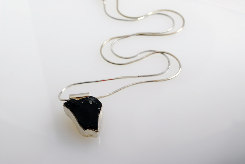broken glass pendants